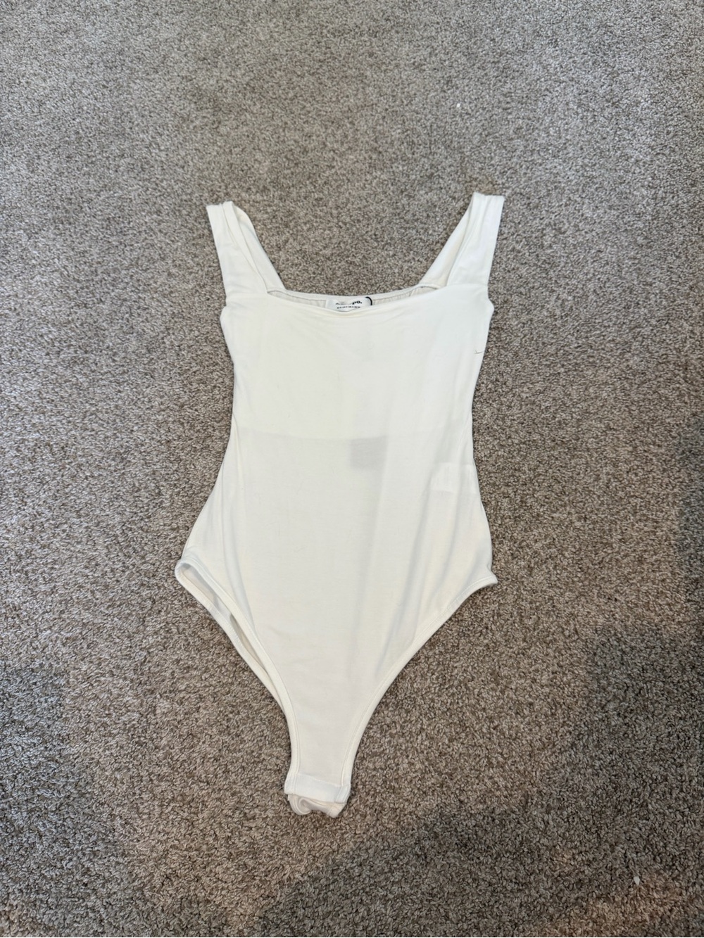 Showpo Cream Ribbed Tank Kids One-Piece Bodysuit
